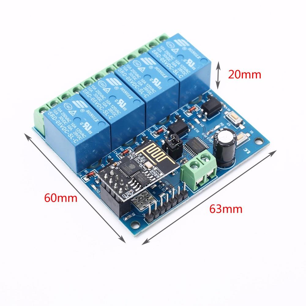 LC Technology 5V 4 Kanal Relais 4 Channel Relay ESP8266 WIFI - Tasmota 15 NEU