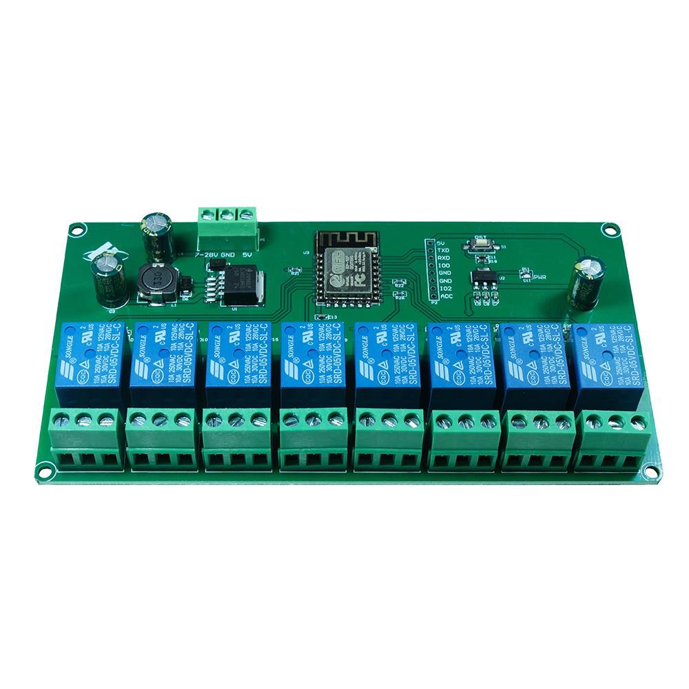 LC Technology ESP8266 ESP-12F WiFi 8 Kanal Relais DC5V - DC7-28V Tasmota 15