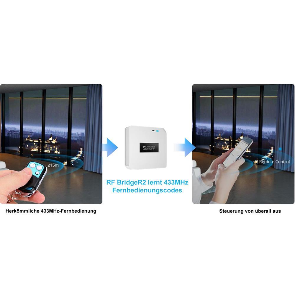 Sonoff RF BridgeR2 WiFi 433MHz RF Sender Empfänger opt. Portisch MQTT Tasmota 15