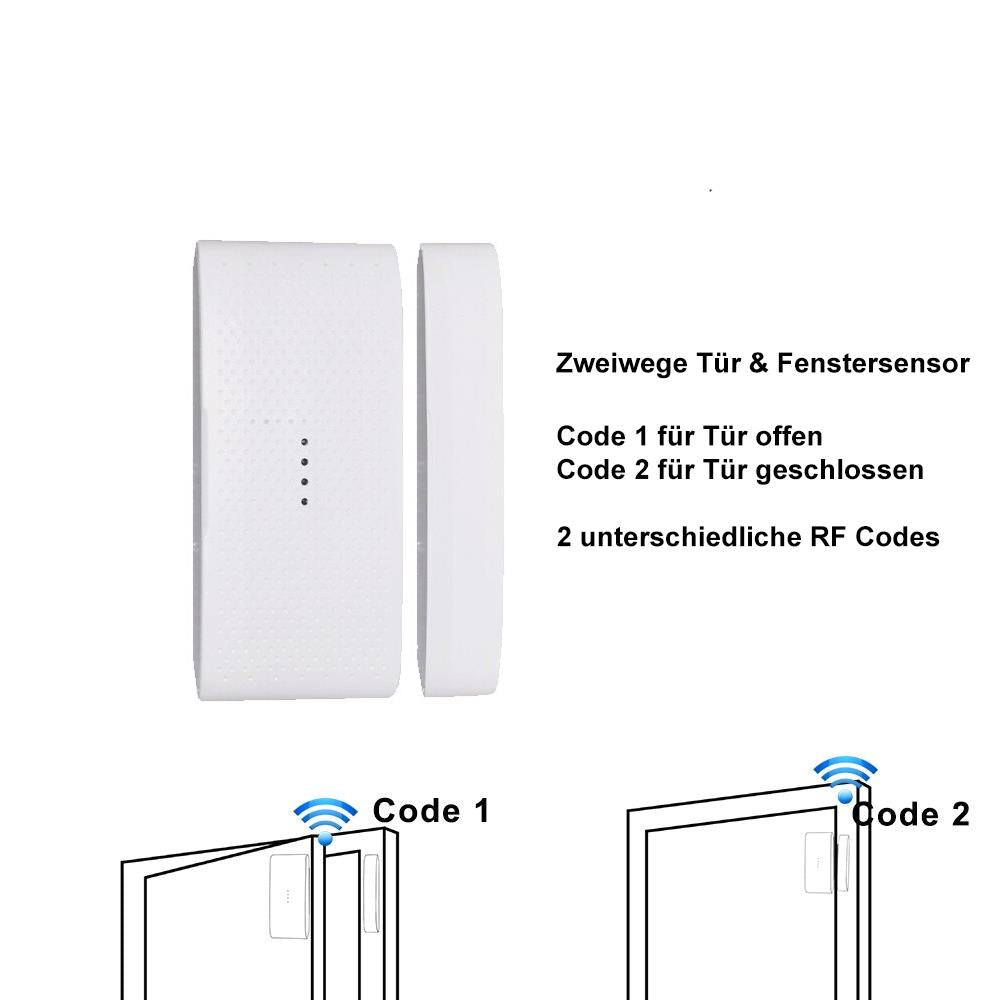 Zweiwege Fenster Tür Sensor 433MHz Status Offen Geschlossen für RF Bridge