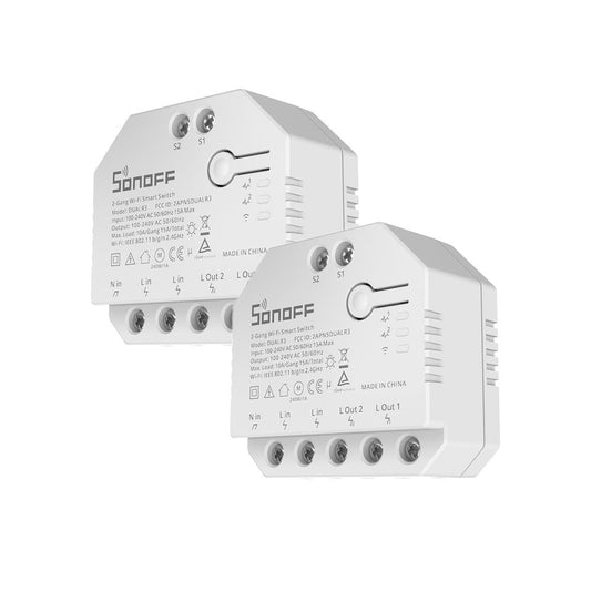 2X SONOFF DUAL R3 WiFi Smart Switch Verbrauchsmessung Tasmota 15 Alexa iobroker