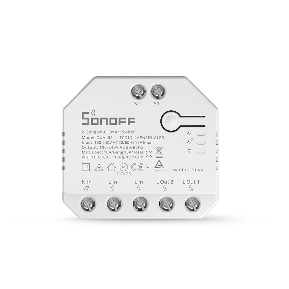 2X SONOFF DUAL R3 WiFi Smart Switch Verbrauchsmessung Tasmota 15 Alexa iobroker