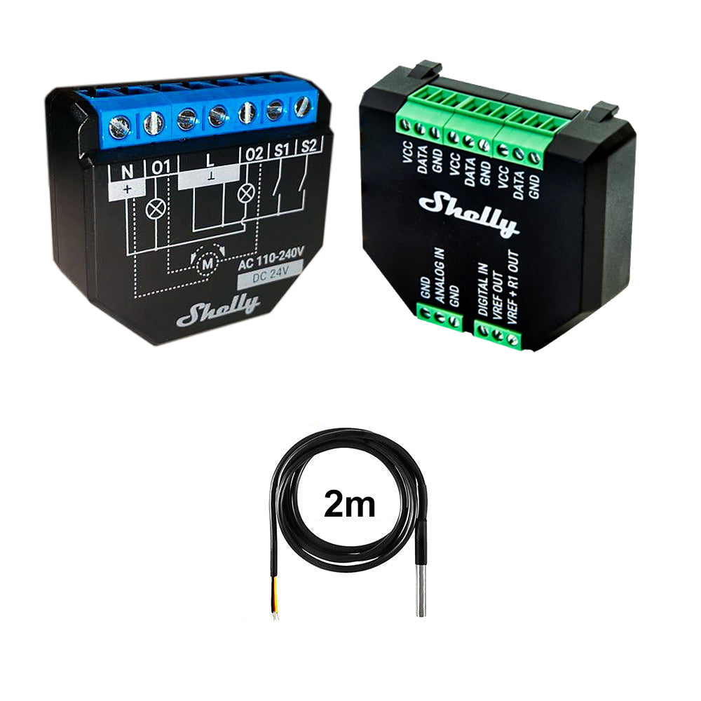 Shelly Plus 2PM 16A WiFi Power Metering opt. Plus Addon & DS18B20 & Tasmota 15
