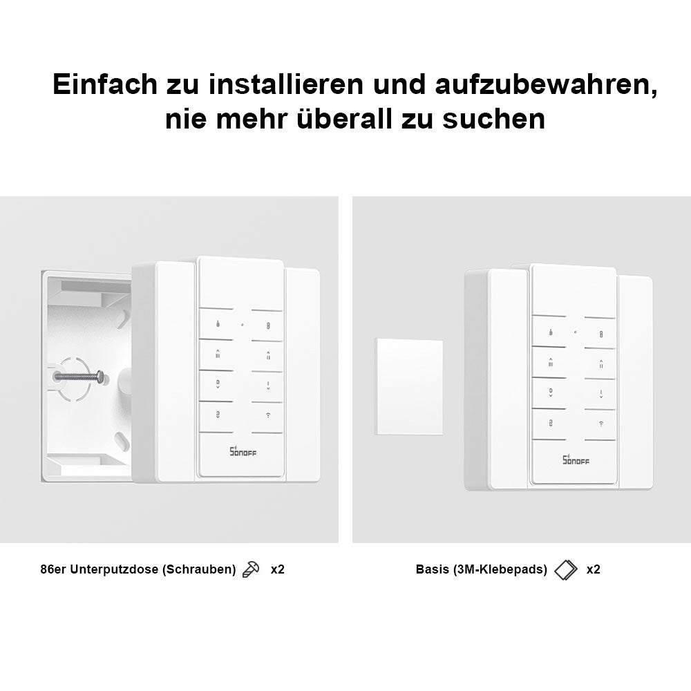 Sonoff RM433R2 + Base 8 Tasten Mehrzweck Fernbedienung RF433Mhz Remote Bridge TX