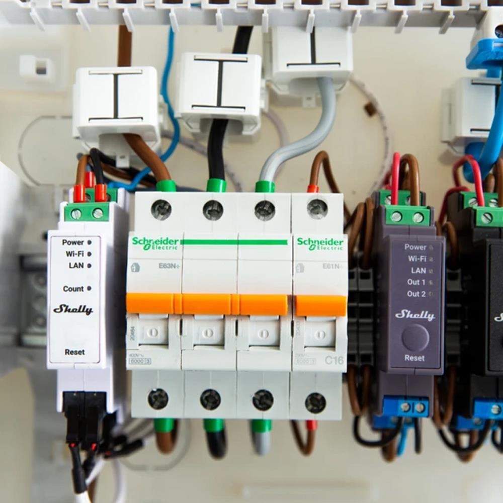 Shelly Pro 3EM 3-Phasen-Stromverbrauchsmessgerät 120A WiFi LAN BT DIN Montage PV
