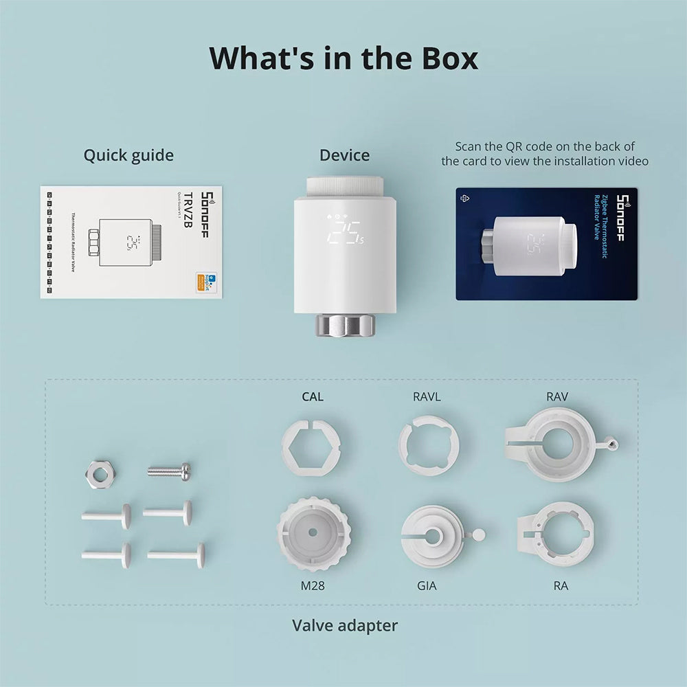 Sonoff TRVZB Zigbee 3.0 Smart Heizkörperthermostat Regler Radiator Valve