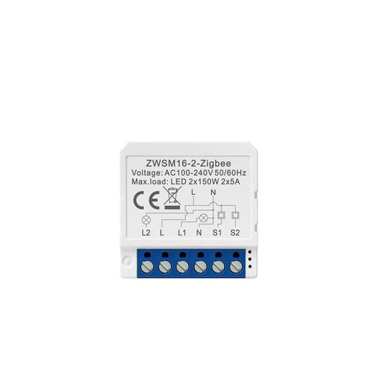 AVATTO ZWSM16-W2 ZigBee 3.0 2 Kanal 2CH Smart Switch Modul Lichtschalter TUYA