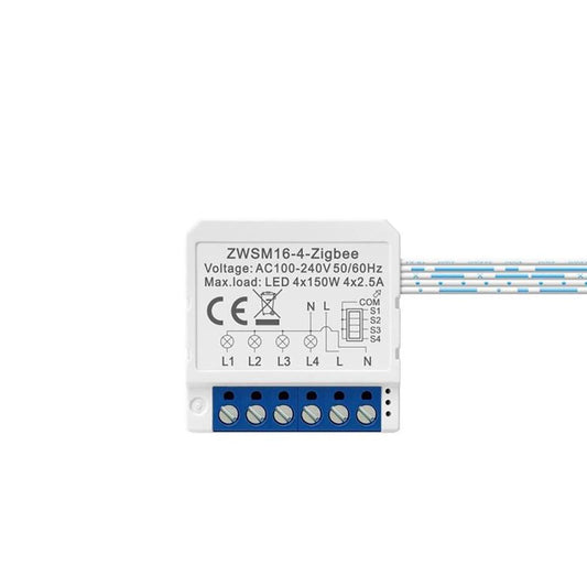 AVATTO ZWSM16-W4 ZigBee 3.0 4 Kanal 4CH Smart Switch Modul Lichtschalter TUYA