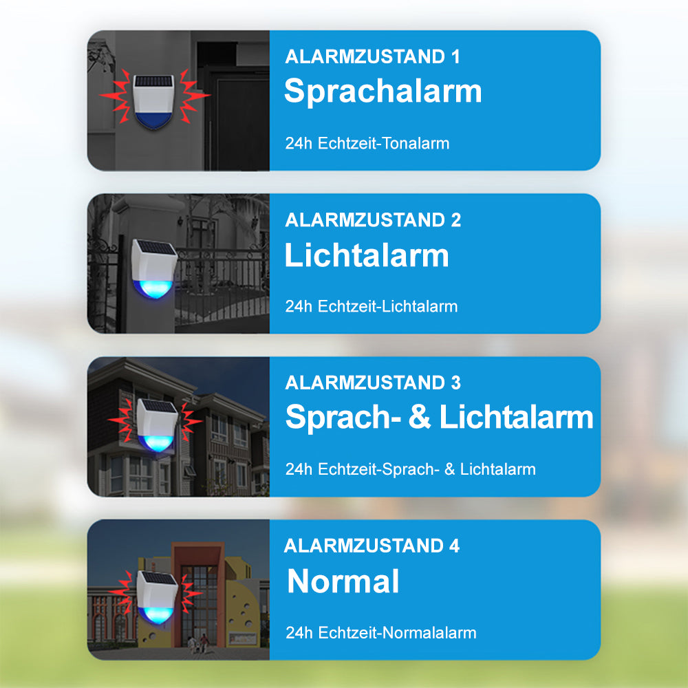 NEO NAS-AB06B ZigBee 3.0 Outdoor Solar Smart Alarm Sirene IPX5 95dB, Z2MQTT, ZHA