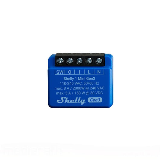 Shelly Plus 1 Mini Gen3 8A DC-AC ESP32 Unterputz WiFi Schalter Relais Tasmota 15