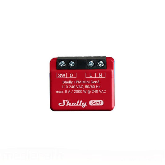 Shelly Plus 1PM Mini Gen3 8A AC ESP32 WiFi Relais Energiemessung Tasmota 15