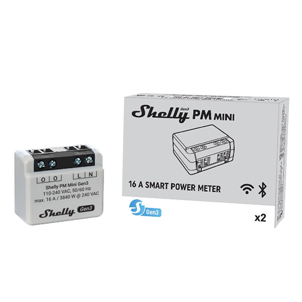Shelly Plus PM Mini Gen3 16A AC Energieeinspeisung WiFi PowerMeter Tasmota 15 PV