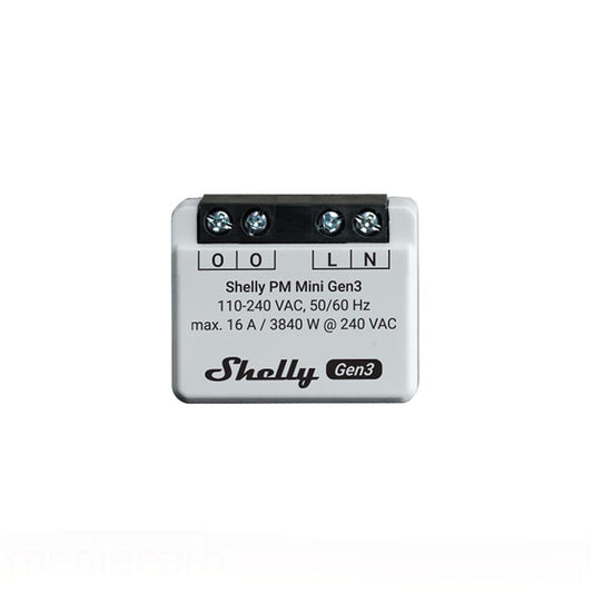 Shelly Plus PM Mini Gen3 16A AC ESP32 Unterputz WiFi Energiemessgerät Tasmota 15