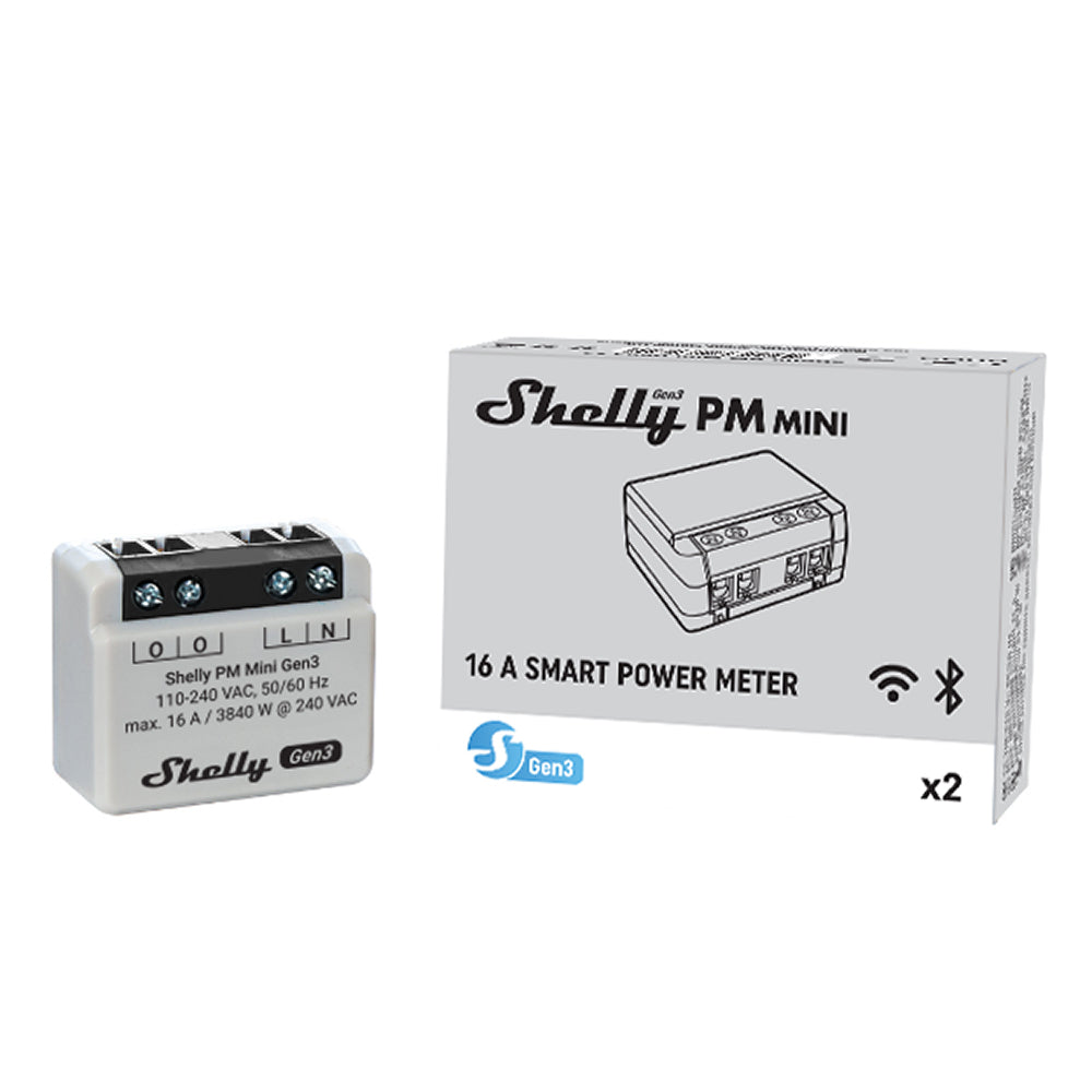 Shelly Plus PM Mini Gen3 16A AC ESP32 Unterputz WiFi Energiemessgerät Tasmota 15