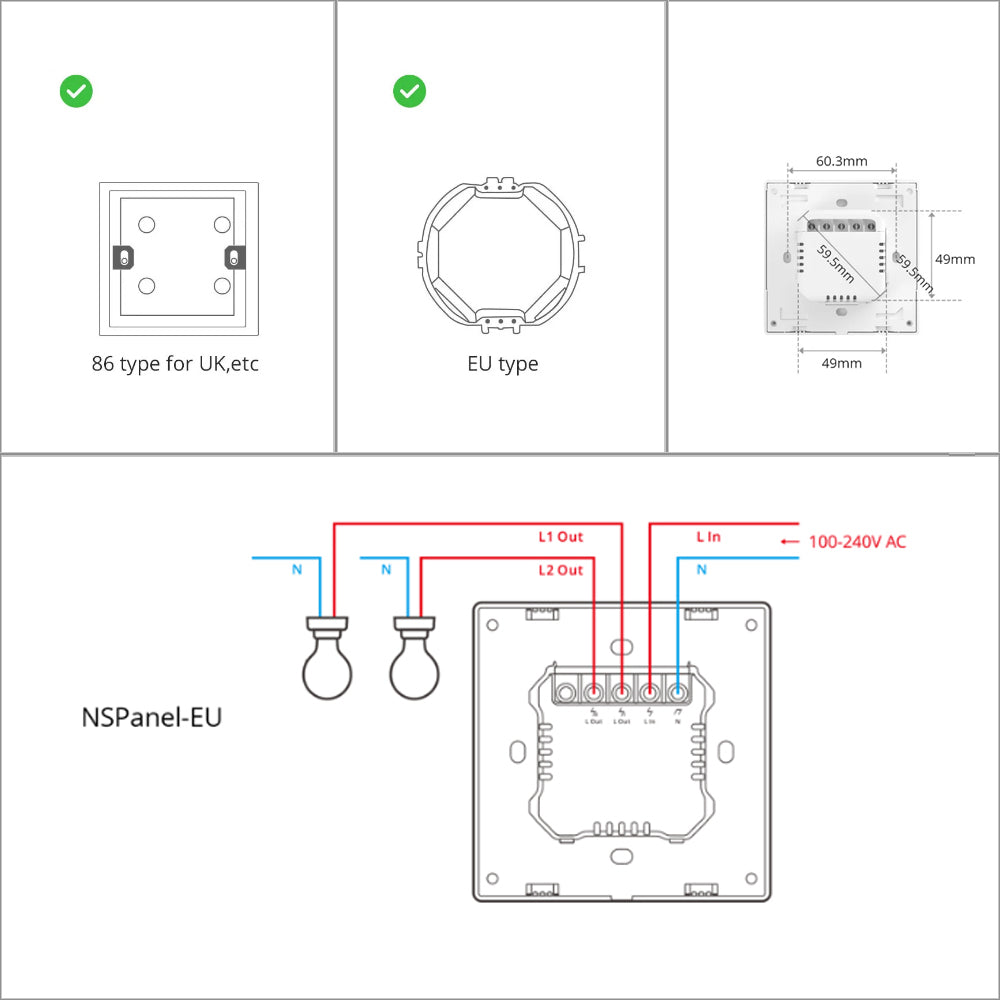 SONOFF NSPanel White Touch Display Wandschalter Smart Wall Switch Tasmota 15