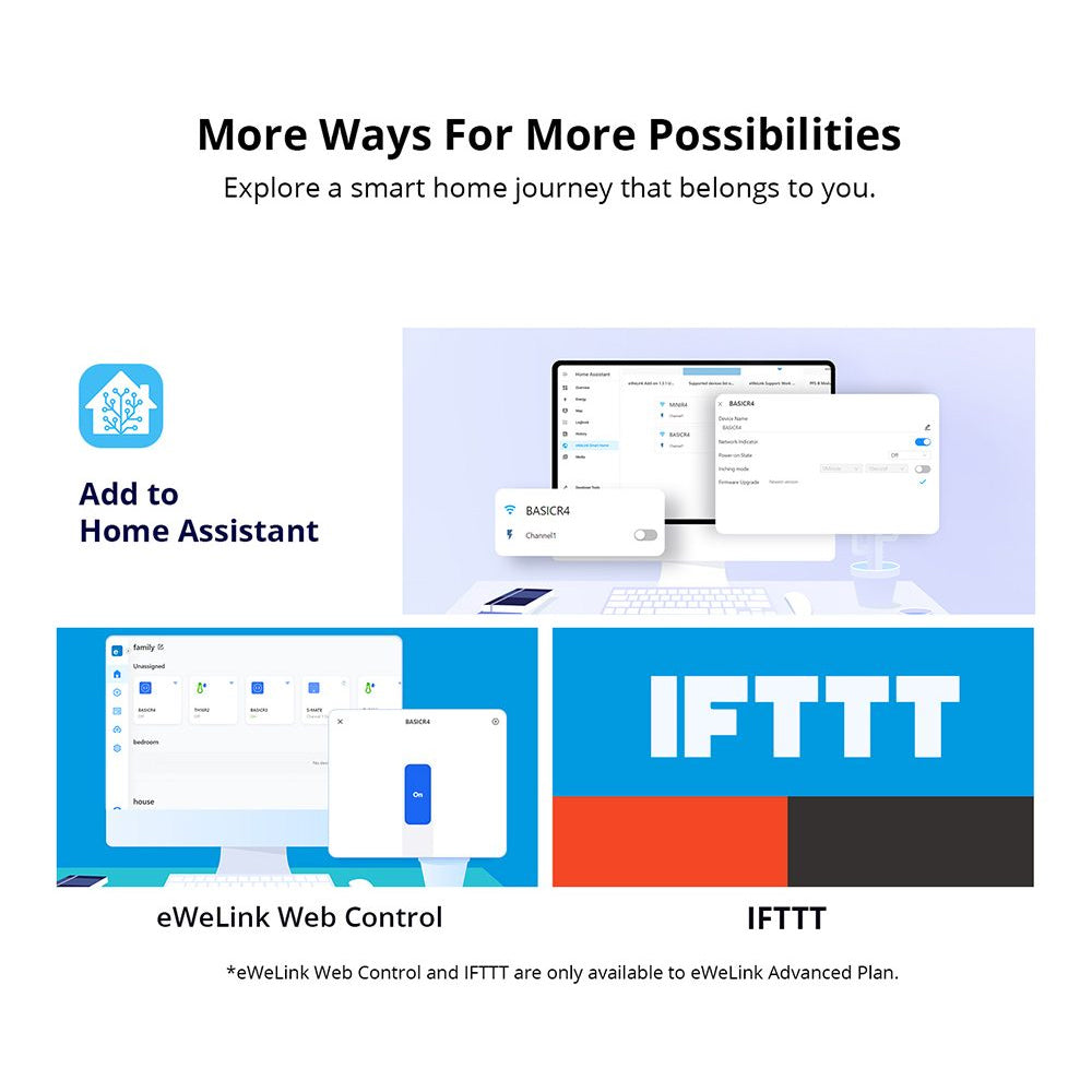 SONOFF BASICR4 10A 2400W ESP32 WiFi Smart Switch - Magic Switch Mode Tasmota 15