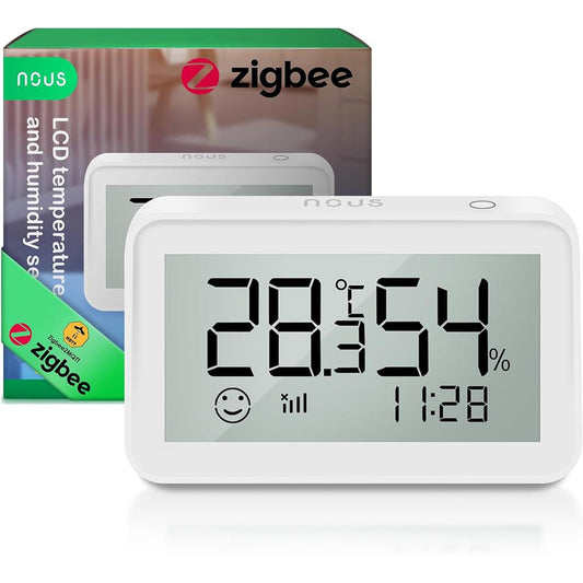 NOUS E6 Zigbee 3.0 Smart Temperatur Sensor Hygrometer LCD MQTT ZigBee2MQTT ZHA