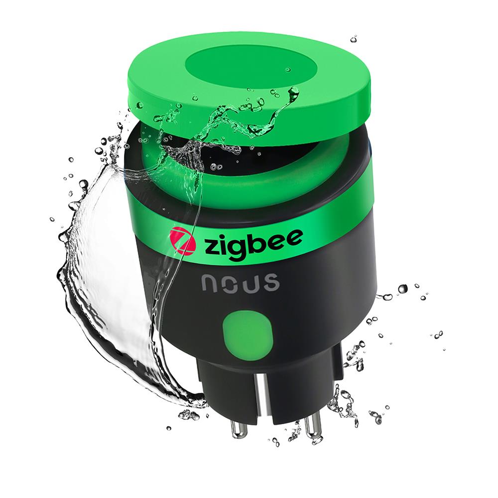 Nous A6Z Zigbee IP44 Outdoor Smart Steckdose 16A Verbrauchsmessung ZHA 2MQTT
