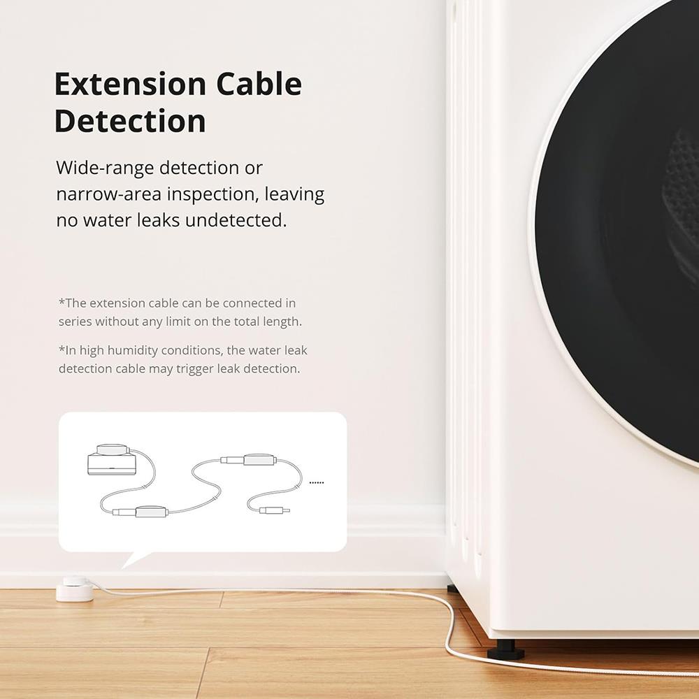 Sonoff WLDC200 Wasserleck Sensor Water Leak Kabel Erweiterung für SNZB-05P 2m