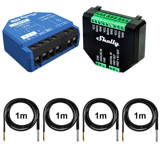 Shelly 1 One Gen3 WiFi 16A AC DC Relais opt. Plus Addon & DS18B20 Temp Sensor