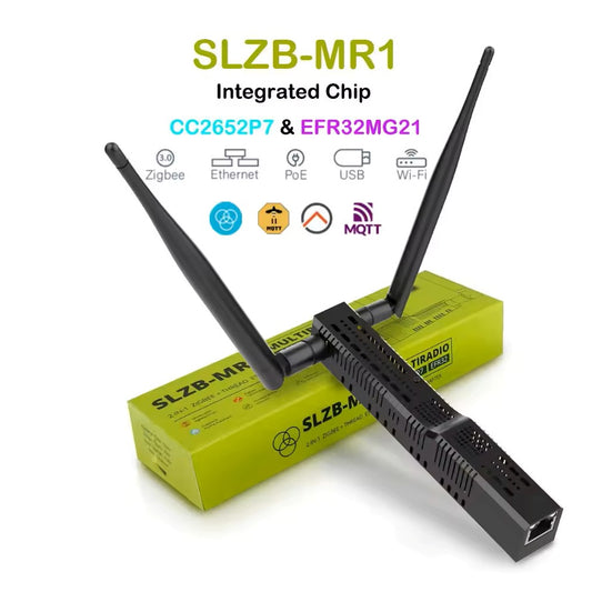 SMLIGHT SLZB-MR1 Zigbee Thread Multiradio CC2652P7 EFR32MG21 LAN PoE USB Wi-Fi