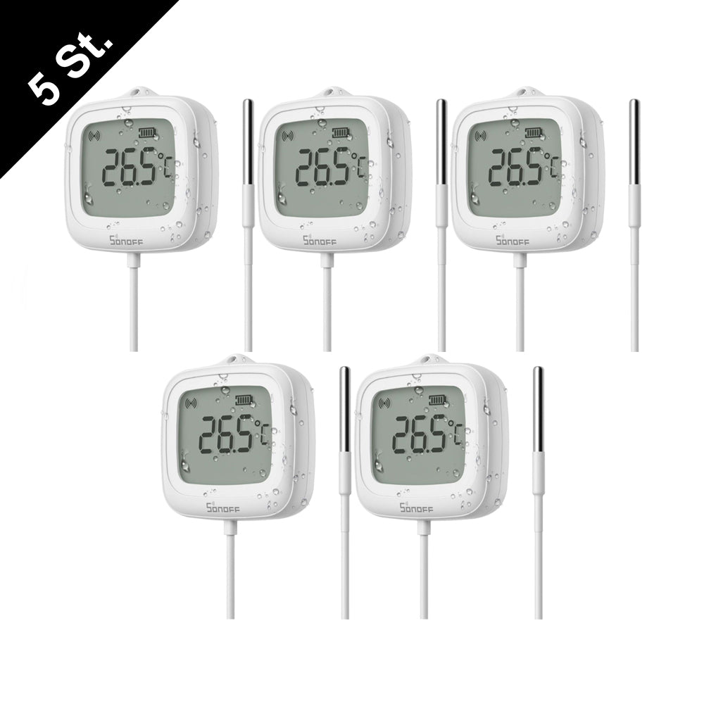 Sonoff SNZB-02LD ZIGBEE 3.0 IP65 LCD Display Thermometer mit Temperaturfühler