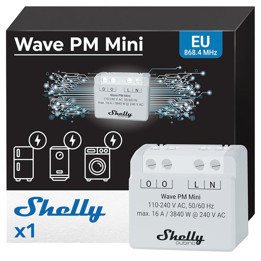 Shelly Wave PM MINI 16A AC Smart Energiemessgerät Stromzähler Z-WAVE