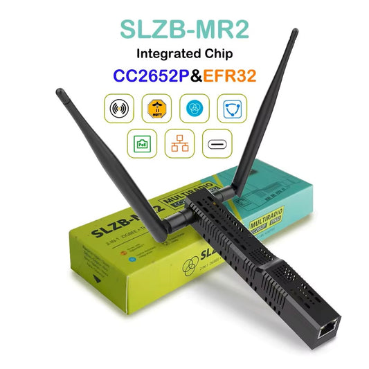 SMLIGHT SLZB-MR2 Zigbee Thread Multiradio CC2652P EFR32MG21 LAN PoE USB Wi-Fi