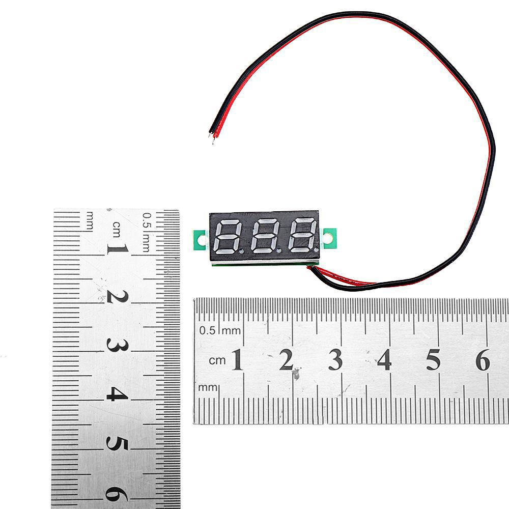 LED Voltmeter Spannung Digital Anzeige 0.28 Zoll 2,5V-30V - diverse Farben - NEU