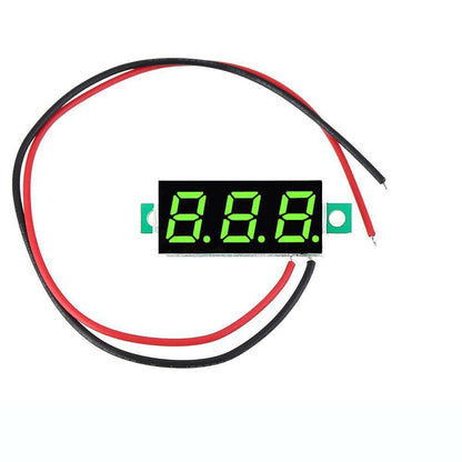 LED Voltmeter Spannung Digital Anzeige 0.28 Zoll 2,5V-30V - diverse Farben - NEU