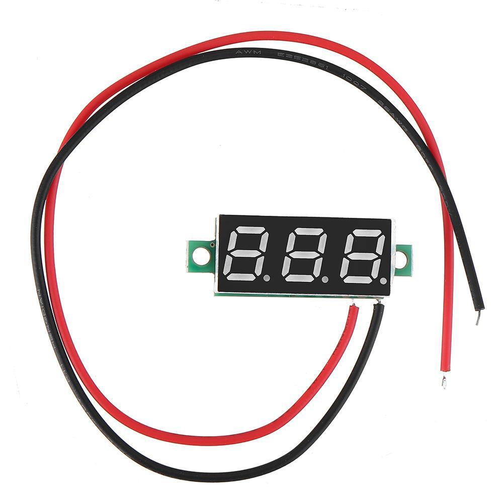 LED Voltmeter Spannung Digital Anzeige 0.28 Zoll 2,5V-30V - diverse Farben - NEU