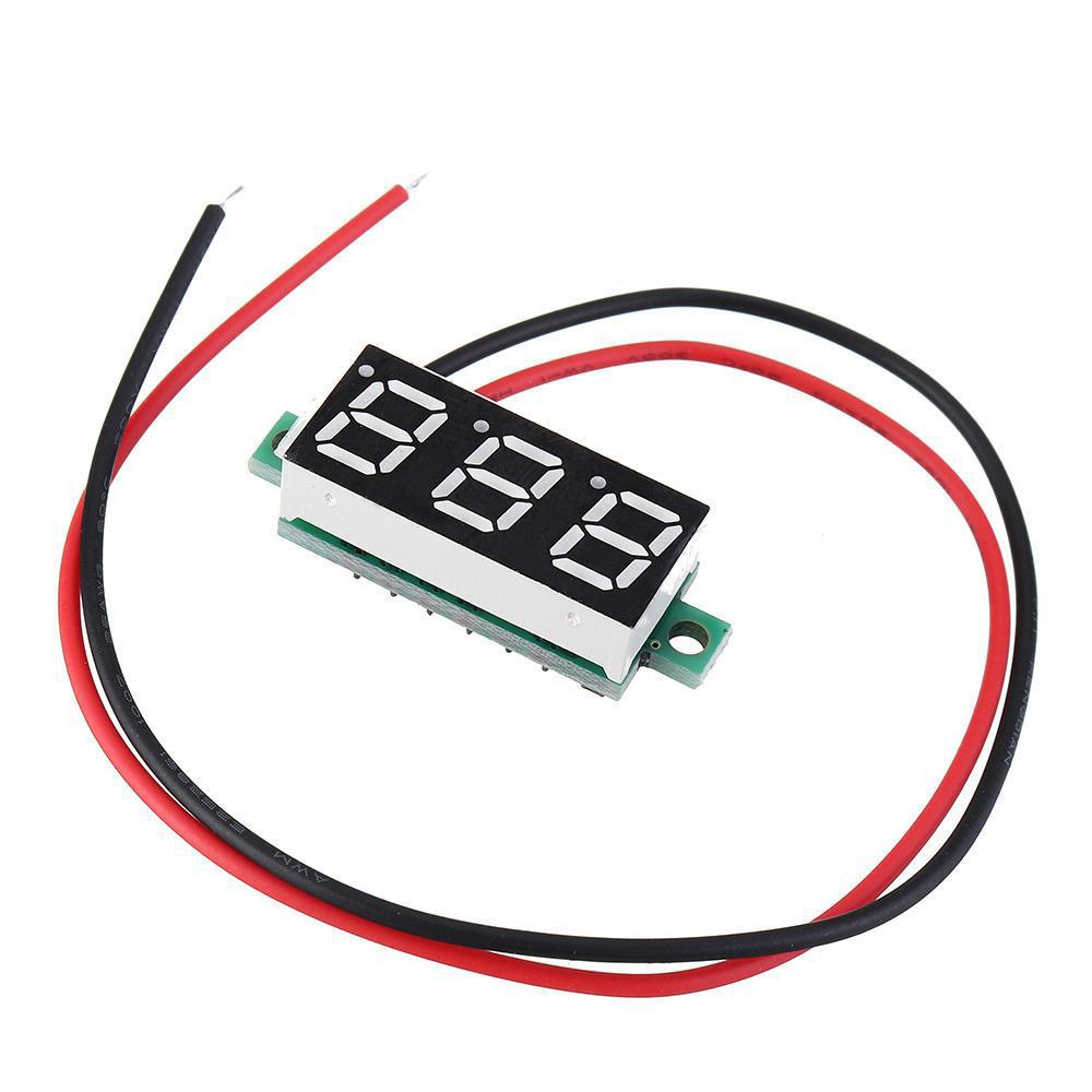 LED Voltmeter Spannung Digital Anzeige 0.28 Zoll 2,5V-30V - diverse Farben - NEU