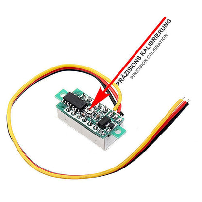 LED Voltmeter Spannung Digital Anzeige 0.28 Zoll 0V-100V - diverse Farben - NEU