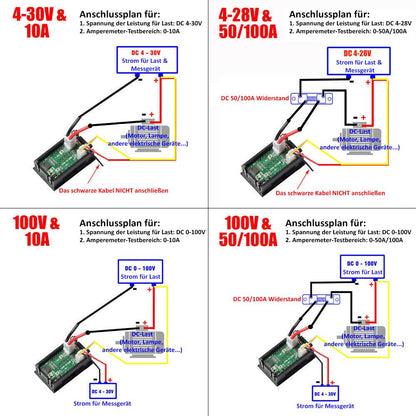 Geekcreit Mini Digital Voltmeter Amperemeter DC 100V 10A Blau + Rot Dual LED