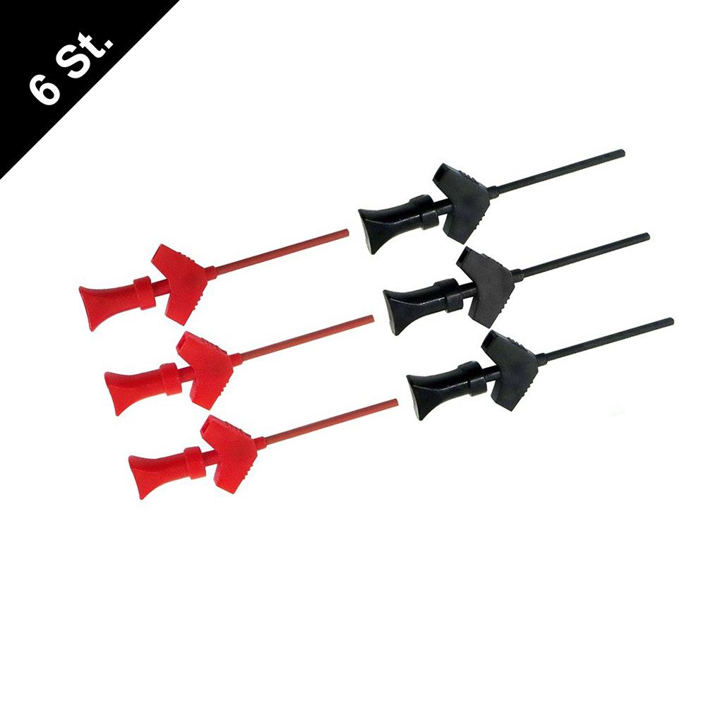 Cleqee SMD IC Test Haken Hook Clip Mini Grabbers Prüfspitze Dupont Rot Schwarz