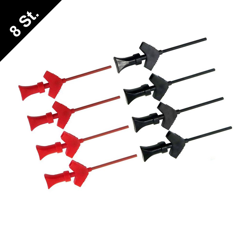 Cleqee SMD IC Test Haken Hook Clip Mini Grabbers Prüfspitze Dupont Rot Schwarz