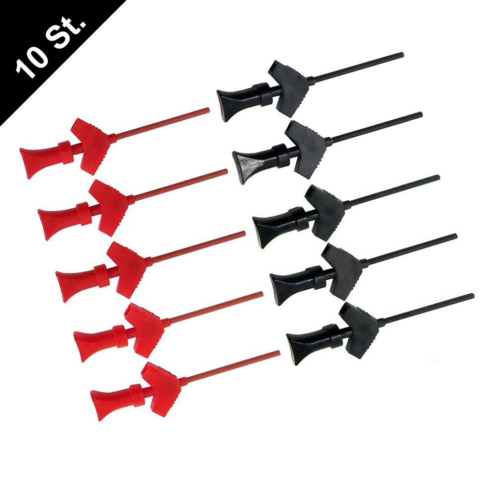 Cleqee SMD IC Test Haken Hook Clip Mini Grabbers Prüfspitze Dupont Rot Schwarz