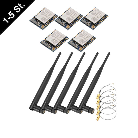 ESP-07 ESP8266 WiFi Serial Modul Arduino IDE, IoT, opt. ext. Antenne Tasmota 15