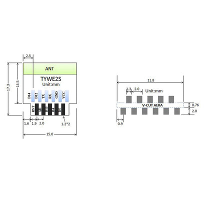 ESP-02S TYWE2S ESP8285 ESP8266 WiFi Modul Arduino IDE Serial Board Tasmota 15