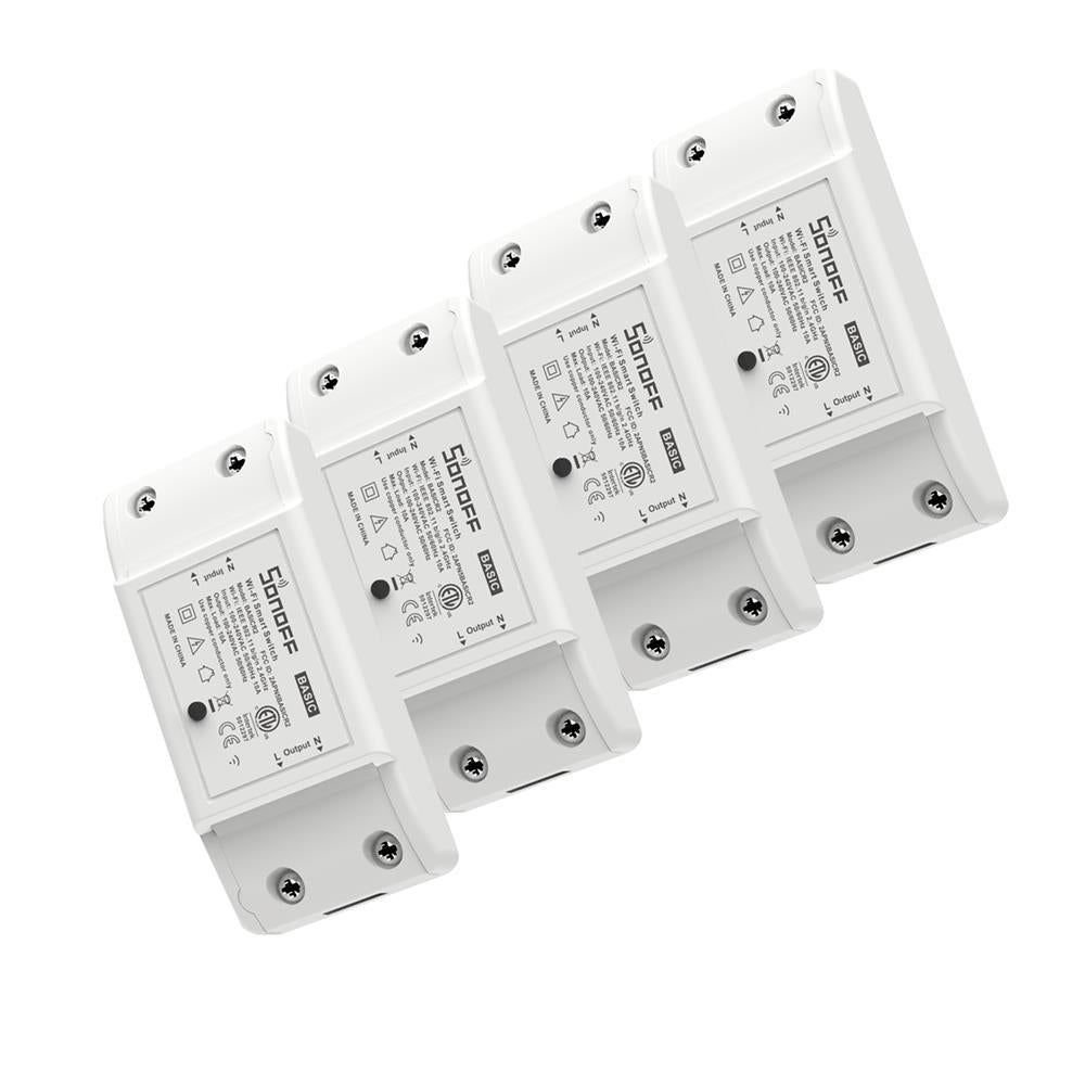 4X SONOFF BASIC R2 WiFi Smart Switch - Tasmota 15 - Alexa kompatibel - iobroker