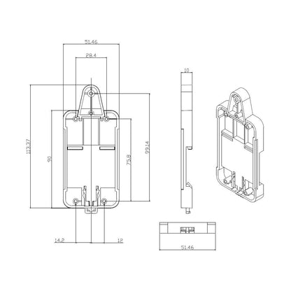 Sonoff DR Hutschiene DIN Rail justierbare Schiene Hülle Halter Gehäuse Box Case