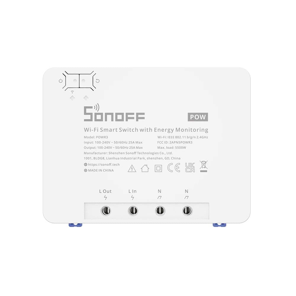 SONOFF POWR3 WiFi Smart Switch - 25A 5500W Energieverbrauchsmessung Tasmota 15
