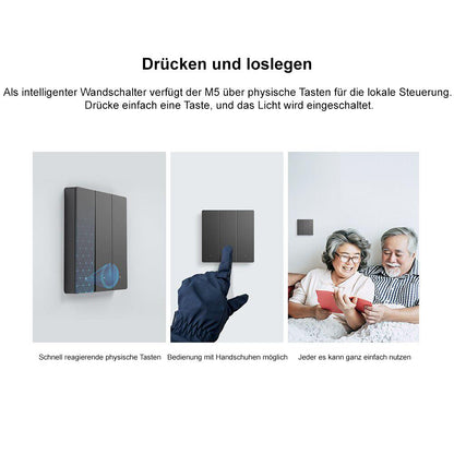 SONOFF M5 SwitchMan 1/2/3 Kanal WiFi mechanischer Wand Schalter Tasmota 15