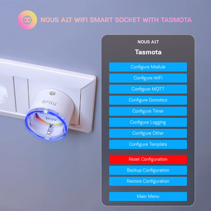 4X Nous A1T 10A 2500W Verbrauchsmessung WiFi Smart Socket Tasmota preinstalled
