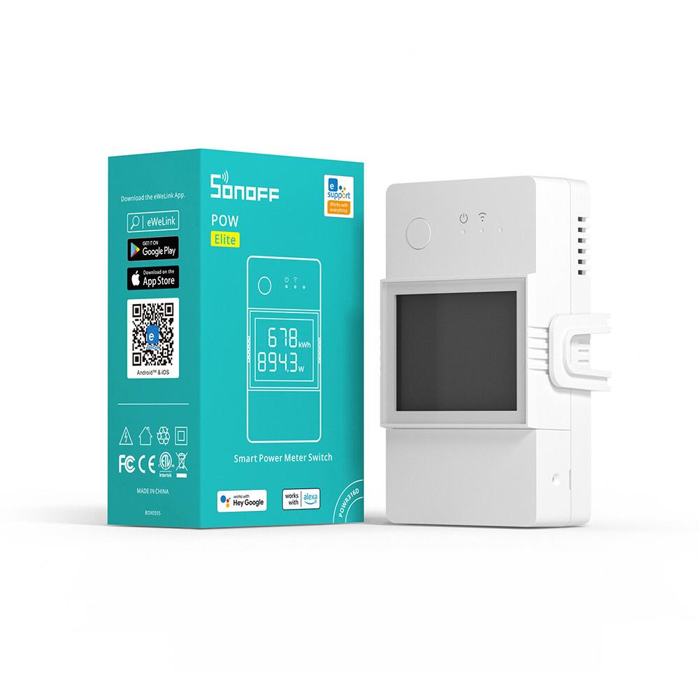 SONOFF POW Elite 20A WiFi Smart Switch Energieeinspeisung Display Tasmota 15 PV