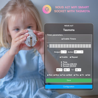8X Nous A1T 10A 2500W Verbrauchsmessung WiFi Smart Socket Tasmota preinstalled