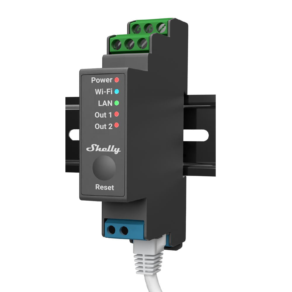 Shelly Pro 2 WiFi LAN 2 Kanal DIN Rail Schienen Relais Schaltaktor Tasmota 15