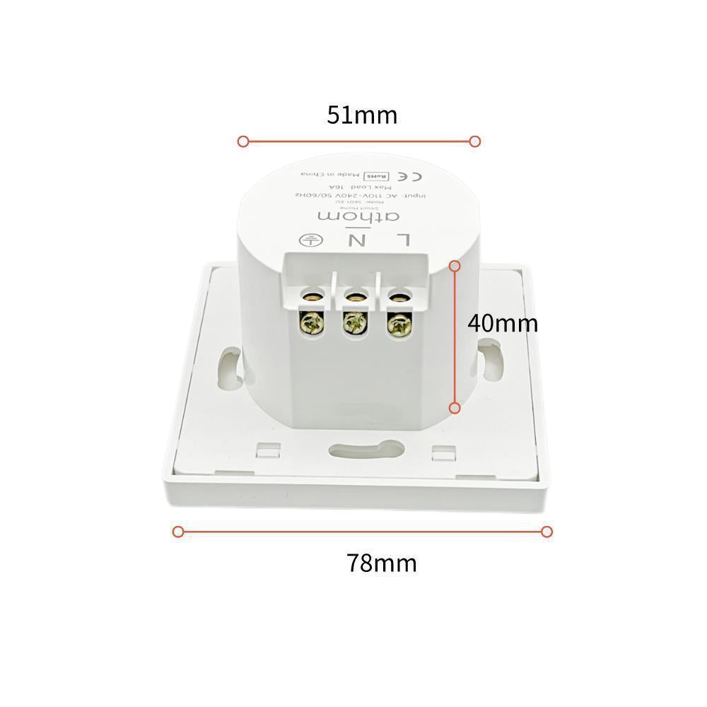 B-Ware - ATHOM SK01-TAS WiFi Smart Wandsteckdose mit Verbrauchsmessung 16A 3680W TASMOTA