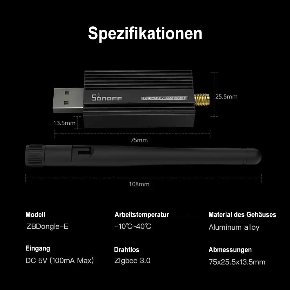 SONOFF Zigbee 3.0 USB Dongle Plus ZBDongle-E Zigbee2MQTT Home Assistant openHAB