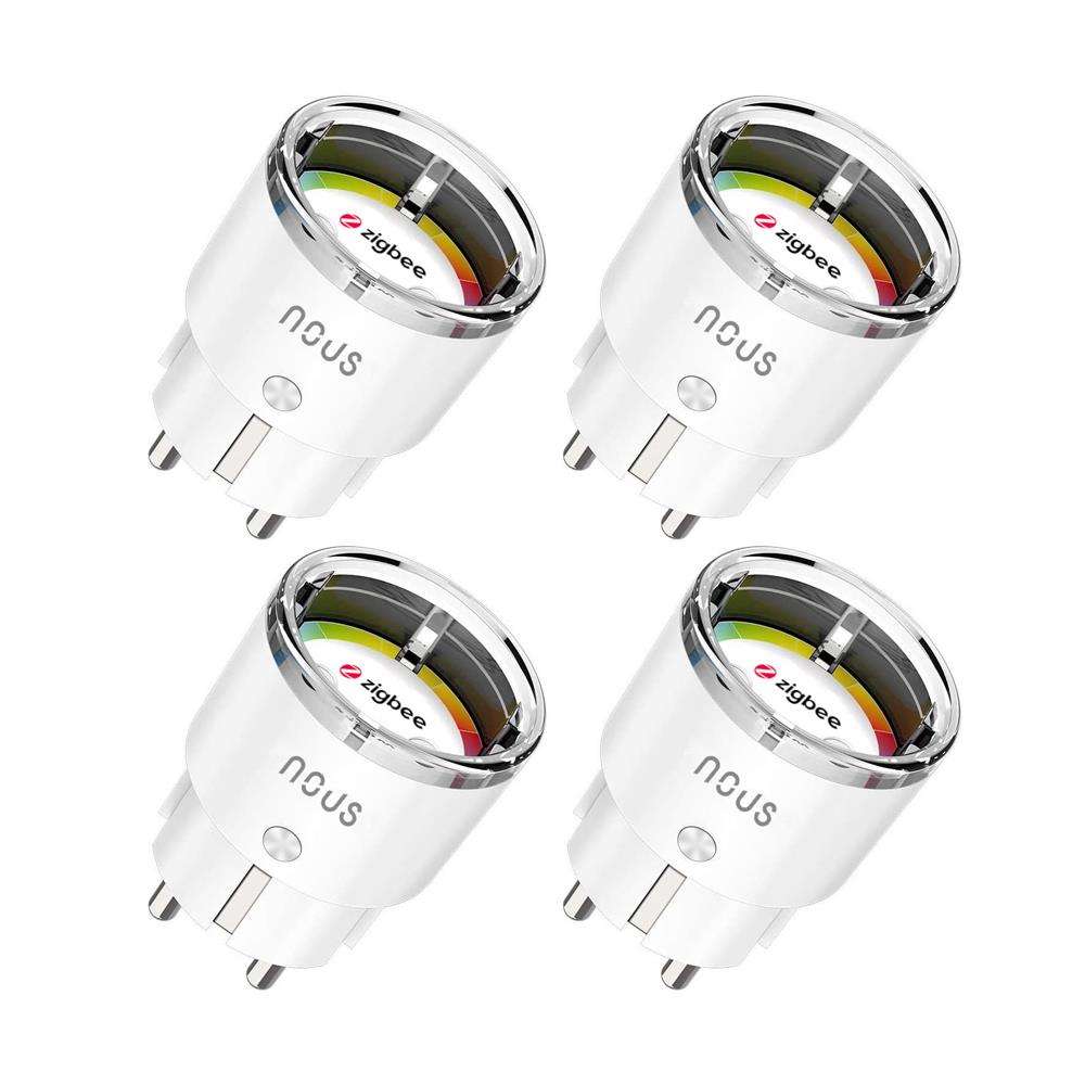 4X Nous A1Z 10A 2500W Verbrauchsmessung ZigBee 3.0 Smart Socket - Alexa - Google